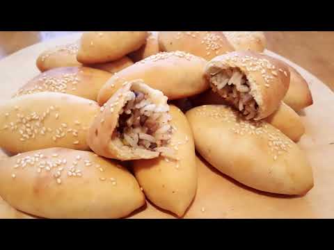 Видео: Пирожки с грибами и рисом  быстро