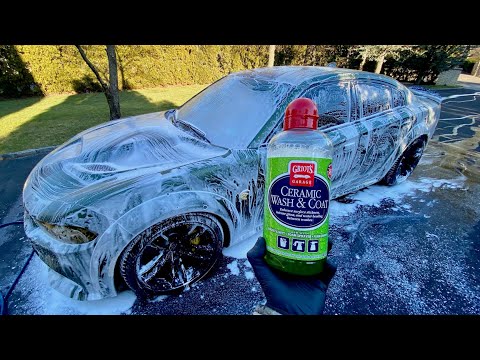 Видео: Керамическая мойка и покрытие Griots Garage | Пенная мойка HellCat для Dodge Charger