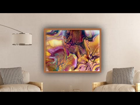 Видео: 321. 1-2-3 Жидкое искусство расцветает на холсте! ДИКИЕ результаты !! / блум техника заливка акрилом
