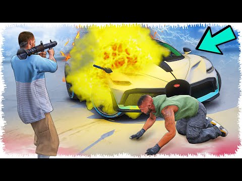 Видео: Оңбаған Ержан Джоннидің бугаттиін жарып тастады (GTA V)