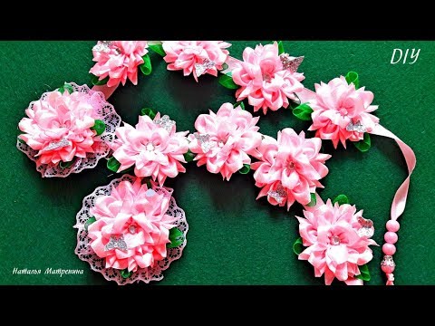 Видео: Лента в косу канзаши/ribbon in a braid kanzashi