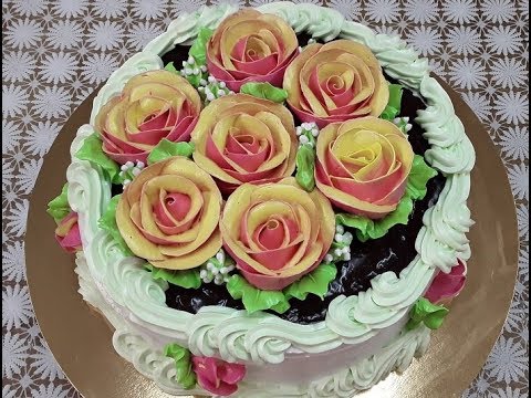 Видео: Торт с большими розами(Cake with big roses)