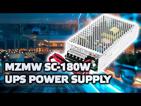 Видео: MZMW SC-180W - блок питания с подключением внешнего аккумулятора и функцией ИБП