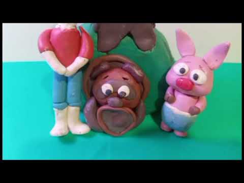 Видео: Винни пух идёт в гости#виннипух #пластилин #творчество #мультик#stopmotion .