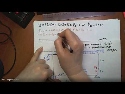 Видео: С.М. задача №1.10 построение эпюр внутренних усилий в трёхшарнирной раме