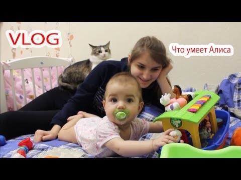 Видео: VLOG Что умеет Алиса в 6,5 месяцев.11000 за ремонт машины. Делим тортик