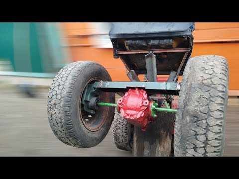 Видео: Минитрактор из мотоблока,полный привод готов.