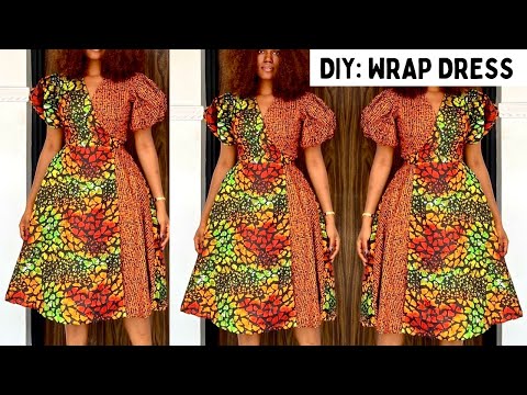 Видео: Как кроить и шить платье-халат с расклешенным лифом | Платье-халат с круглым лифом и рукавами-фон...