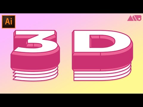 Видео: Как создать изометрический 3D-текст в Adobe Illustrator. Урок