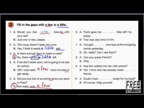 Видео: Употребление a little, a few, little, few - упражнение