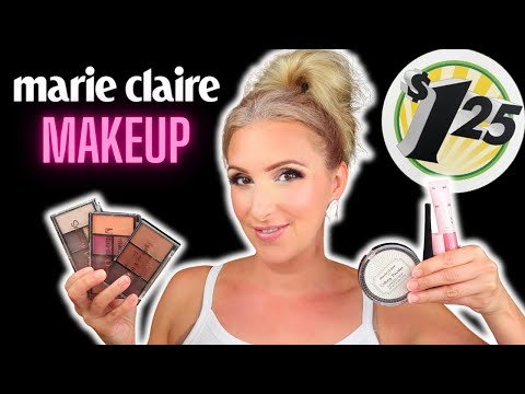 Видео: ПОЛНОЕ ЛИЦО С КОСМЕТИКОЙ DOLLAR TREE || Тестируем коллекцию MARIE CLAIRE за 1,25 доллара!