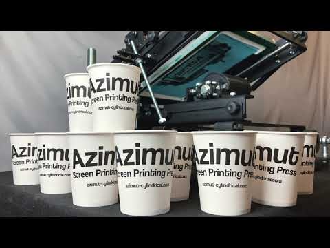 Видео: Azimut. Шелкография на стаканах / Cylindrical Screen Printing