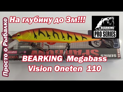 Видео: Недорогой Воблер на щуку из Китая. Реплика BEARKING  Megabass Vision Oneten  110. Твичинг воблеров.
