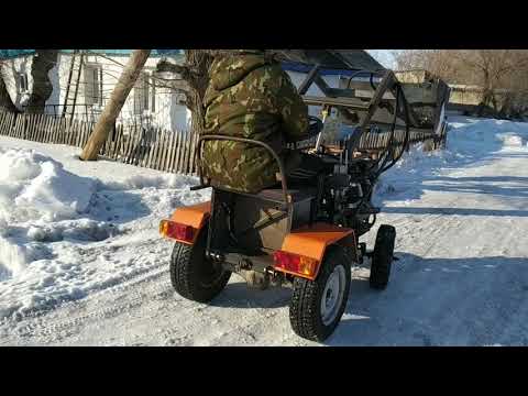 Видео: Первый Кун на Минитракторе учусь управлять гидравликой🚜✌️