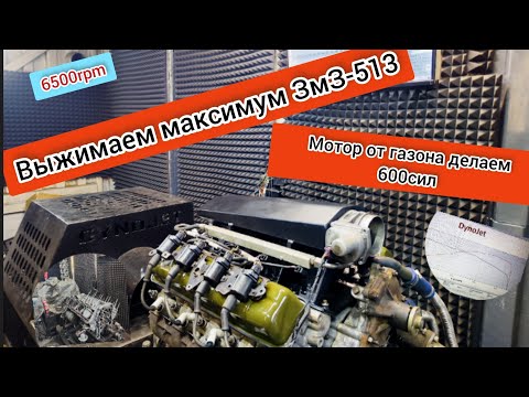 Видео: МАКСИМУМ из ЗМЗ-513 ?| 6500rpm | ИНЖЕКТОР на мотор от газона | ДВИГАТЕЛЬ НА ДИНОСТЕНДЕ.|