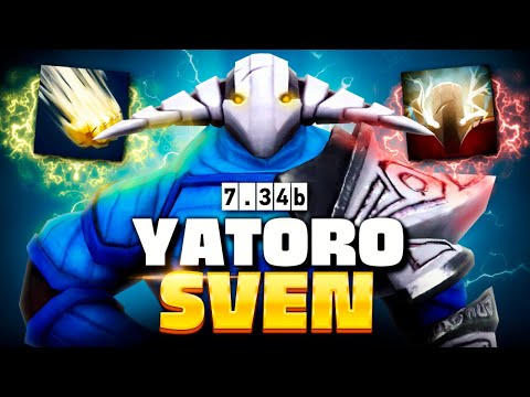 Видео: Секретный герой Яторо - СВЕН 7.34 (0 смертей) 🔥 Sven Yatoro Dota 2