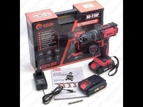 Видео: Аккумуляторный шуруповерт Edon AD-21AP(ударный)