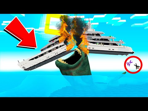Видео: БЛУП СЬЕЛ НАШ КОРАБЛЬ В МАЙНКРАФТ! ЕНОТИК И ФИАЛКА БЛУП МОРСКОЙ ПОЖИРАТЕЛЬ MINECRAFT
