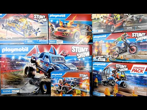Видео: Откройте множество трюковых шоу Playmobil ♪ Монстр-траки, багги и т. д.