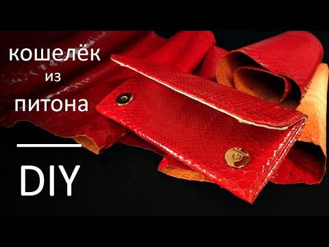 Видео: Сшила кошелёк из питона впервые в жизни / DIY snake skin wallet handmade