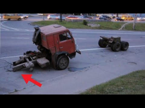 Видео: Неудачные и необычные случаи на дороге с дальнобойщиками и грузовиками №15