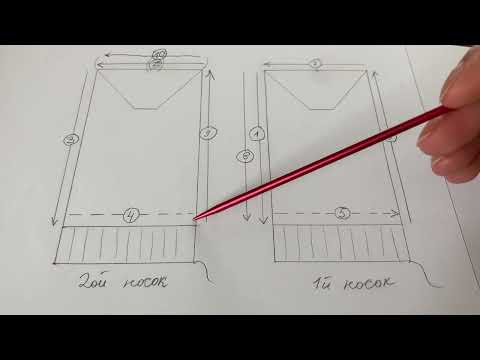 Видео: Схема замыкания вязания в круг двух носков одновременно методом мэджик луп после уголка пятки.