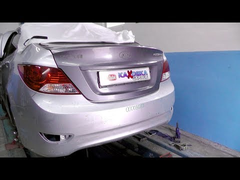 Видео: HYUNDAI Accent. Вытяжка задней панели. Наборка. 1920×1080 50p.