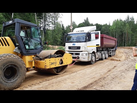 Видео: Выгрузка Жесть..утонул на Камазе