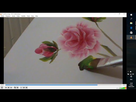 Видео: Легко рисуем розы акрилом.Roses in acrylic, one stroke technique.