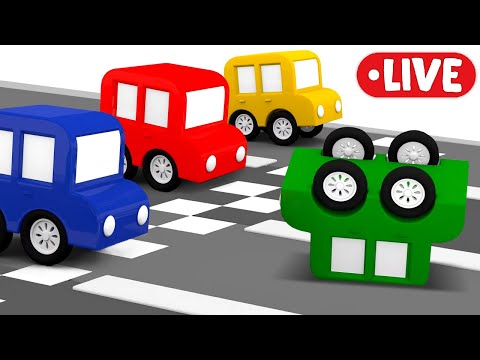 Видео: 4 машинки для малышей 🔴 Развивающие мультики для самых маленьких
