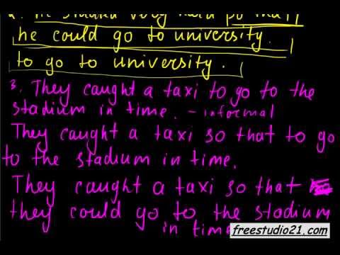 Видео: Purpose clauses | примеры перевода