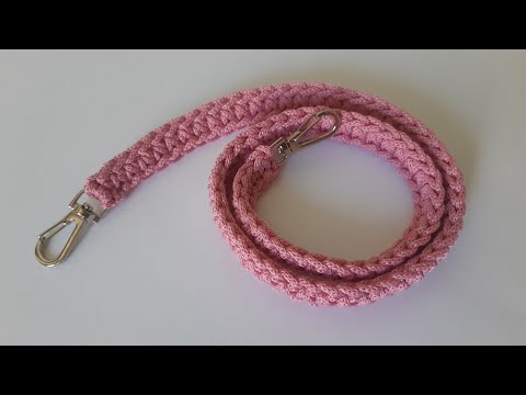 Видео: Ручка для сумки крючком. Crochet bag handle.