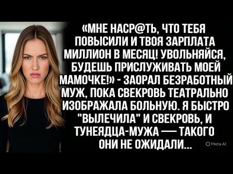 Видео: «Мне наср@ть, что твоя зарплата миллион в месяц! Увольняйся, будешь маме прислуживать!» — орал муж.