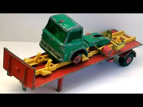 Видео: Matchbox Восстановление патрубка Ford Tractor Transporter King Size No. К-20. Литая модель игрушки.