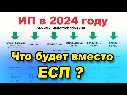 Видео: ЕСП отменили ЧТО ДЕЛАТЬ?  Какой режим налогооблажения выбрать в 2024 году