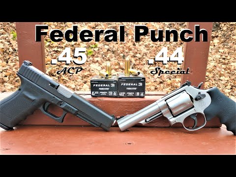 Видео: ✅Новинка✅ .44 Special Federal Punch 👊 против .45 ACP! Баллистический тест большого калибра