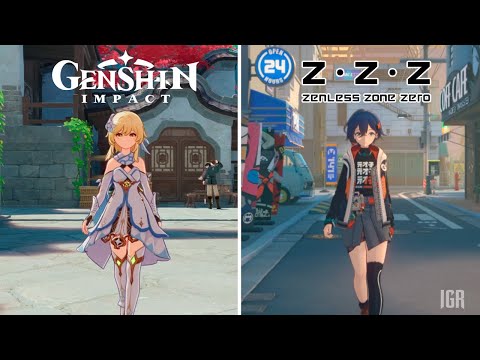 Видео: Genshin Impact против Zenless Zone Zero — детали и сравнение физики