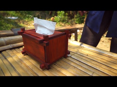 Видео: Дедушка Аму делает Luban lock box салфеткой, такой креативный