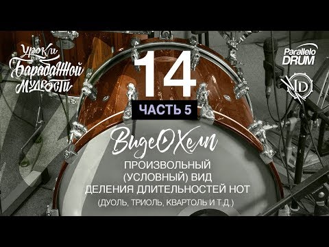 Видео: Нотная грамота барабанщика. Произвольный условный вид деления длительностей нот. Видеохелп 14_5