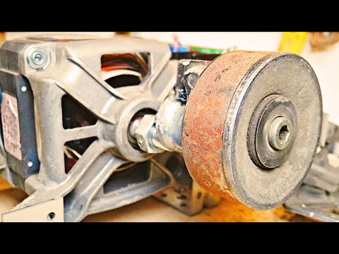 Видео: ТАКОЕ НЕ ПРИДУМАЕШЬ! ГРИНДЕР  из двигателя от стиральной машины!