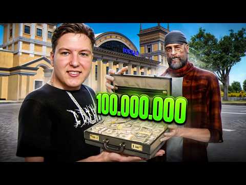 Видео: Дал Бомжу 1,000,000,000₽ Но ЛИШЬ 1 Минуту, Чтобы их Потратить! РАДМИР РП