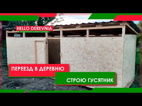 Видео: Переезд в деревню. Строю гусятник.