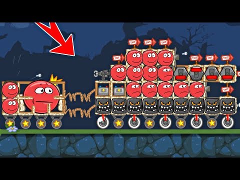 Видео: 9999 КРАСНЫХ ШАРИКОВ в BAD PIGGIES - в игре Красный Шар и его Машинка Строим с Спуди - Red Ball 4