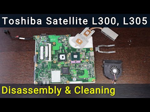 Видео: Toshiba Satellite L300 Разборка, чистка вентилятора от пыли и замена термопасты