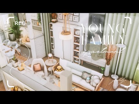 Видео: Квартира молодой семьи ‍🤍 | Строительство | The Sims 4 | No CC