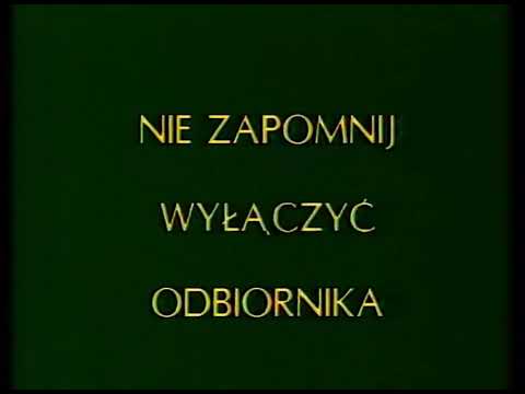Видео: Программа передач и конец эфира (TVP 1 Польша, 27.02.1993)