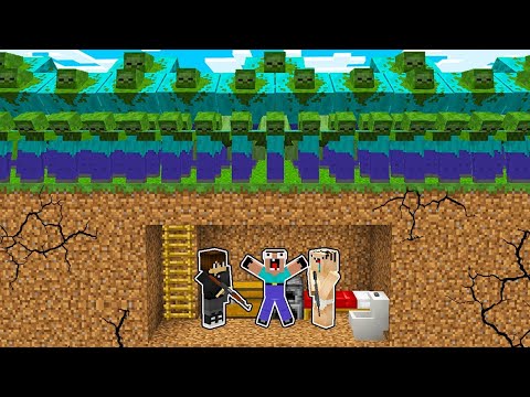 Видео: ПОДЗЕМНЫЙ БУНКЕР НУБА ПРОТИВ 10000 ЗОМБИ В МАЙНКРАФТ! НУБ И ПРО В ЗОМБИ АПОКАЛИПСИС В MINECRAFT