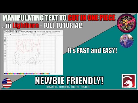 Видео: 😀 Как манипулировать ТЕКСТОМ так, чтобы он вырезался ЦЕЛЫМ КУСКОМ в Lightburn!