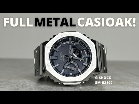 Видео: Цельнометаллические часы Casioak! | Наконец-то они здесь! | Обзор G-SHOCK GM-B2100!