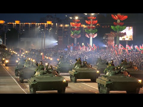 Видео: Военный ночной парад в Минске! // 80 лет Великой Победы! // 9 Мая, 2025